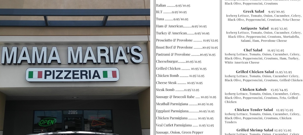 Mama Maria's Pizzeria and Subs Menu