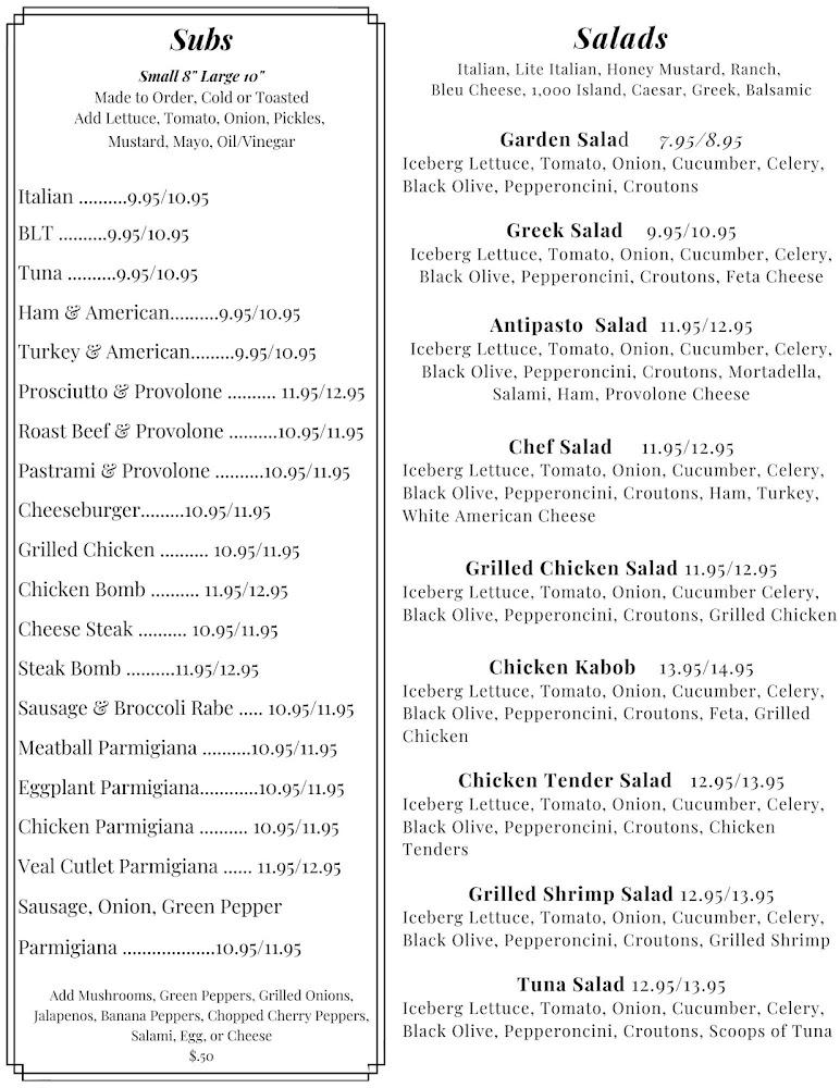 Mama Maria's Pizzeria and Subs Menu image 1